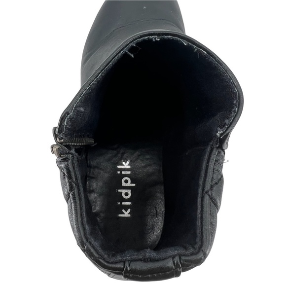 kidpik Black Zip Up High Top Sneakers Size 4 Girl's - Picture 6 of 9